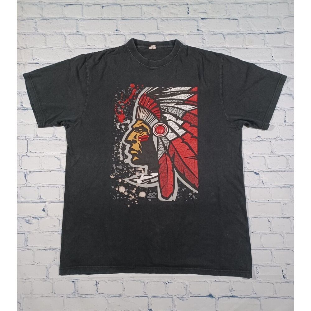 Flying Horse Shirt Mens 3XL Black Native American‎ Heavy Weight 90s Vintage